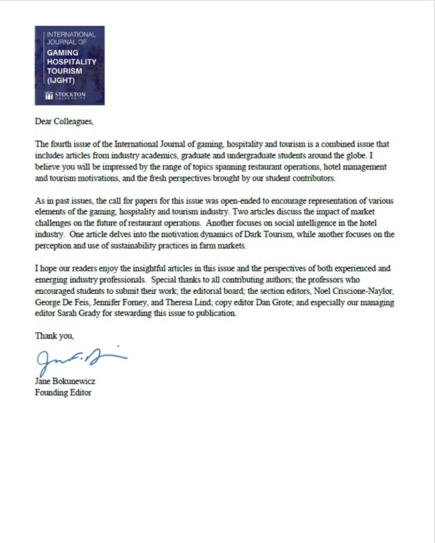 Letter from the Editor Cover 