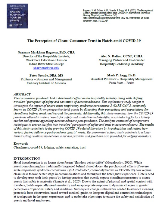 Cover - Perception of Clean Manuscript