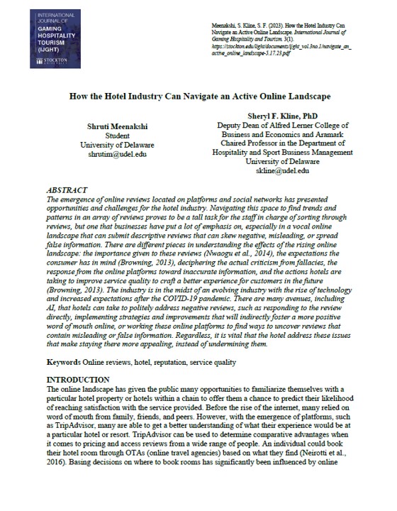 How The Hotel Industry Can Navigate an Active Online Landscape - Cover Page